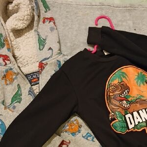 The Children's Place Black + Shein Dinosaur Graphic Sweatshirt